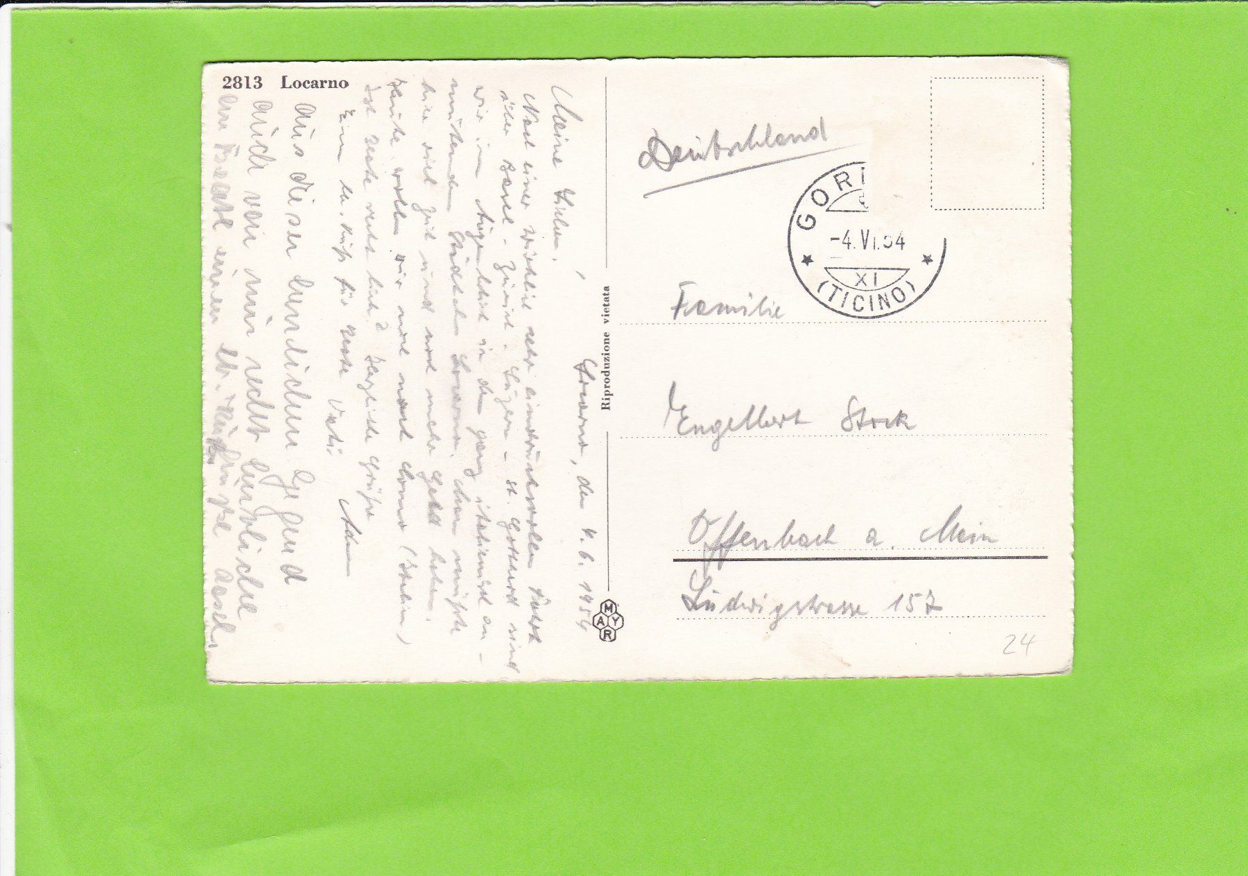 Cartoline postali: Locarno – Usato da St. Peterzell venduto da neckertal 1