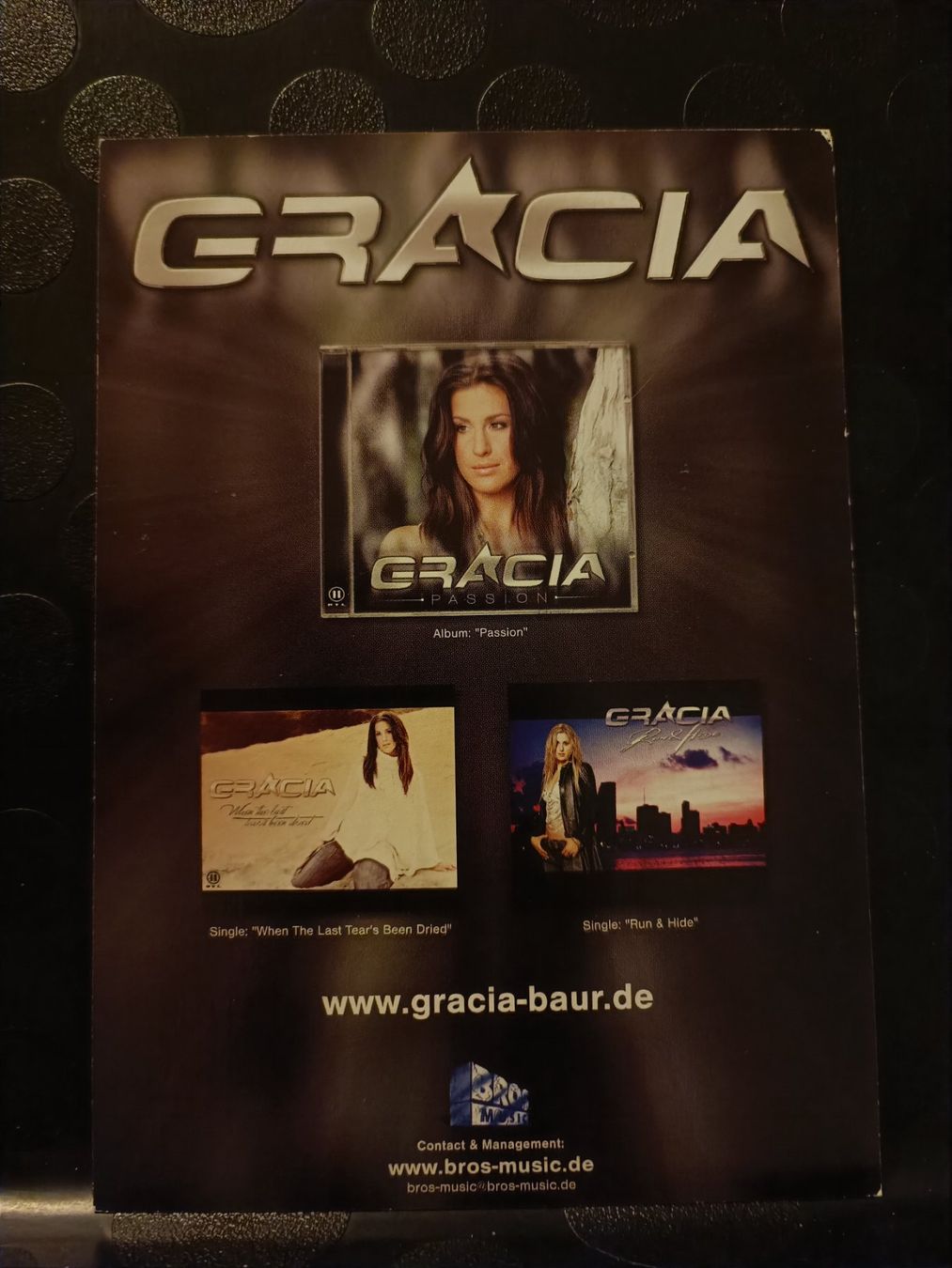 Autografi: Gracia - handsignierte Autogrammkarte – Usato da Menziken venduto da Artographs 1