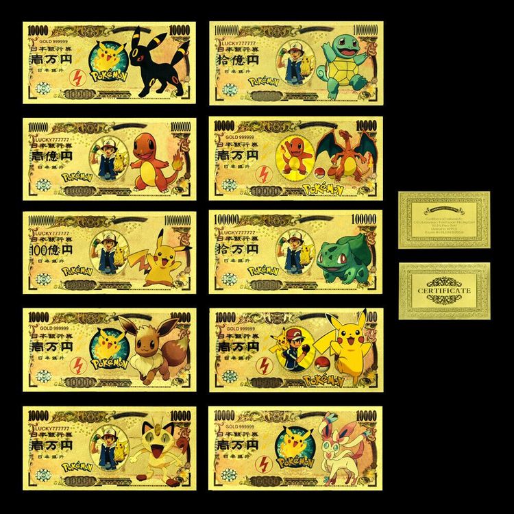 10 Goldene Banknoten Pokemon | Kaufen auf Ricardo