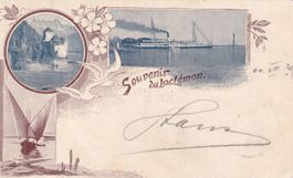 Karte Souvenir du Lac Léman