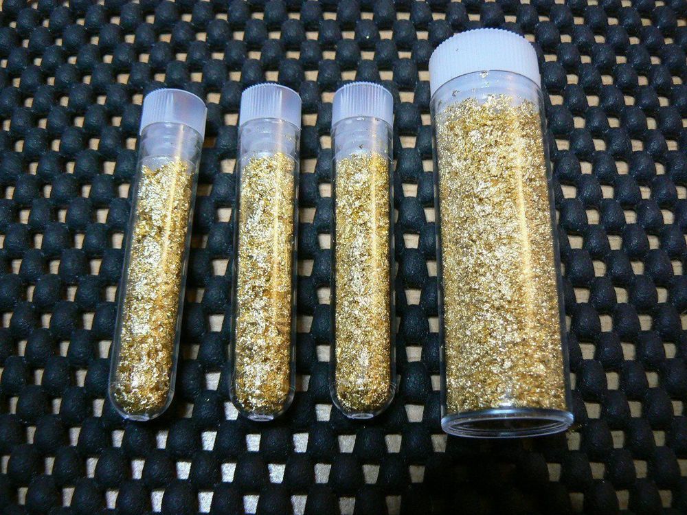 Essbare Blattgold-Flocken - 6 Flaschen In Gold, Silber & Rosé Für Backkunst