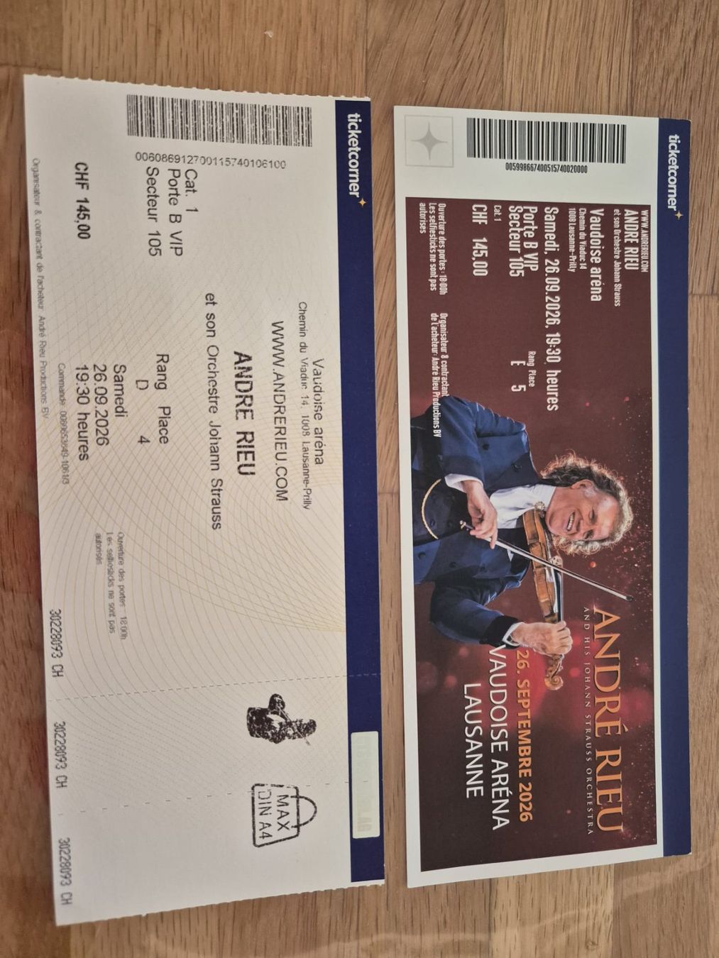 Biglietti: 1 ou 2 billets concert André Rieu Prilly – Usato da Pully venduto da saf_8h82 1