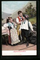 AK Schweizer Kinder in Appenzellertracht