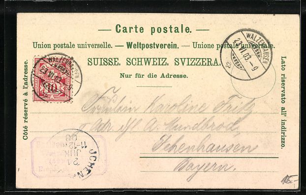 Cartoline postali: Litho Meldegg, Gasthaus und Gebirgspanor – Usato da Berlin venduto da bartko-reher 1