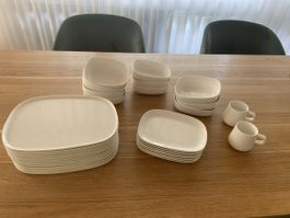 Depot Geschirr-Set, Weiss, Neuwertig, 33-teilig