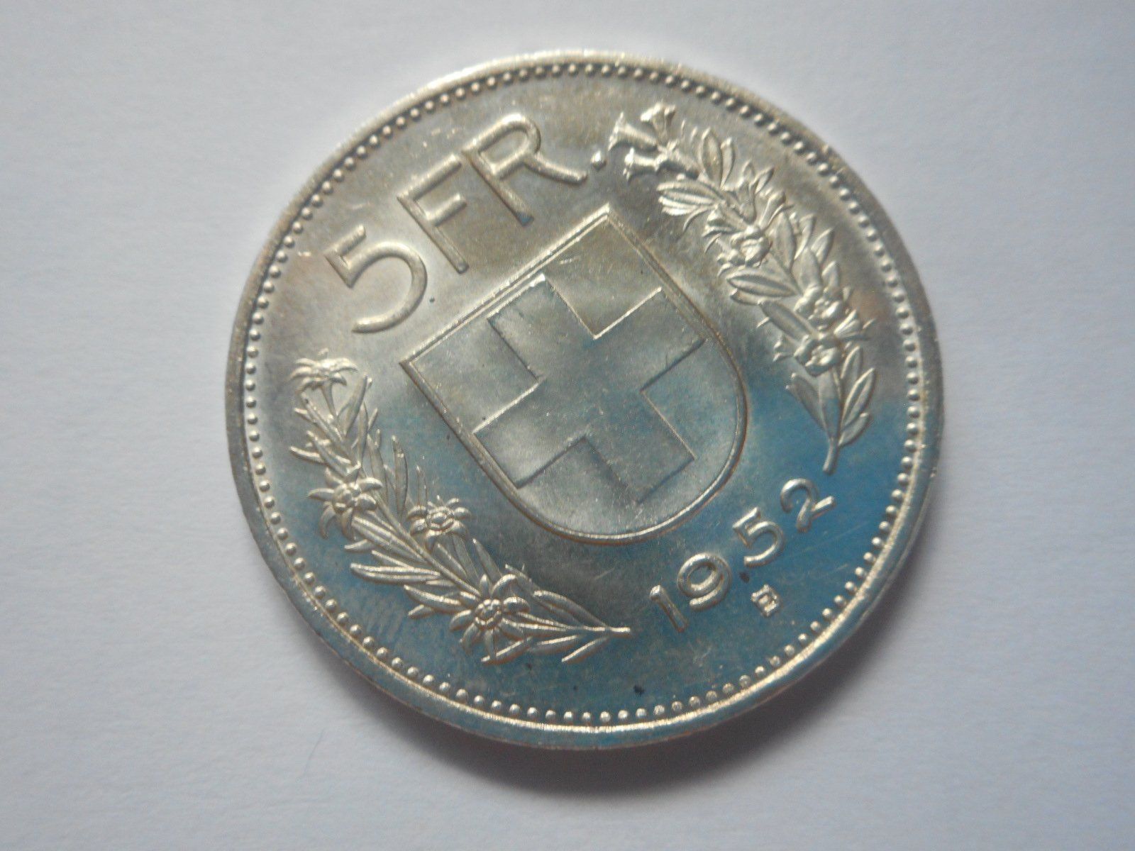 Tutti le monete: 5 Fr. 1952 silber  -unz – Nuovo (secondo la descrizione) da Kriegstetten venduto da pizlad2010 1