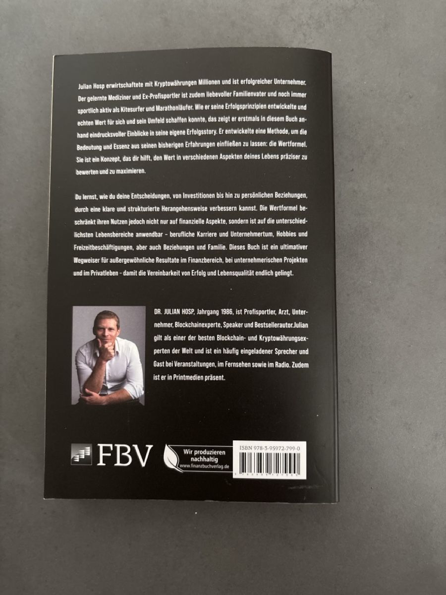 Libri: Die Wertformel – Dr. Julian Hosp – Usato da Hämikon venduto da Sydney78 1