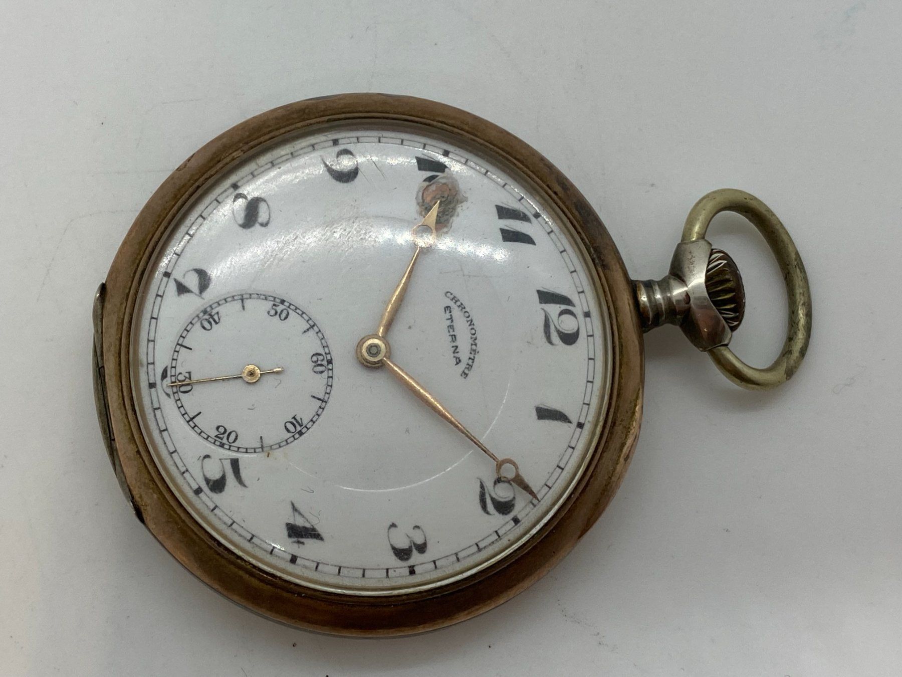 Eterna Uhren: ETERNA Chronometre Taschenuhr 50mm Silber läuft /// E650 – Gebraucht aus Bern von  2