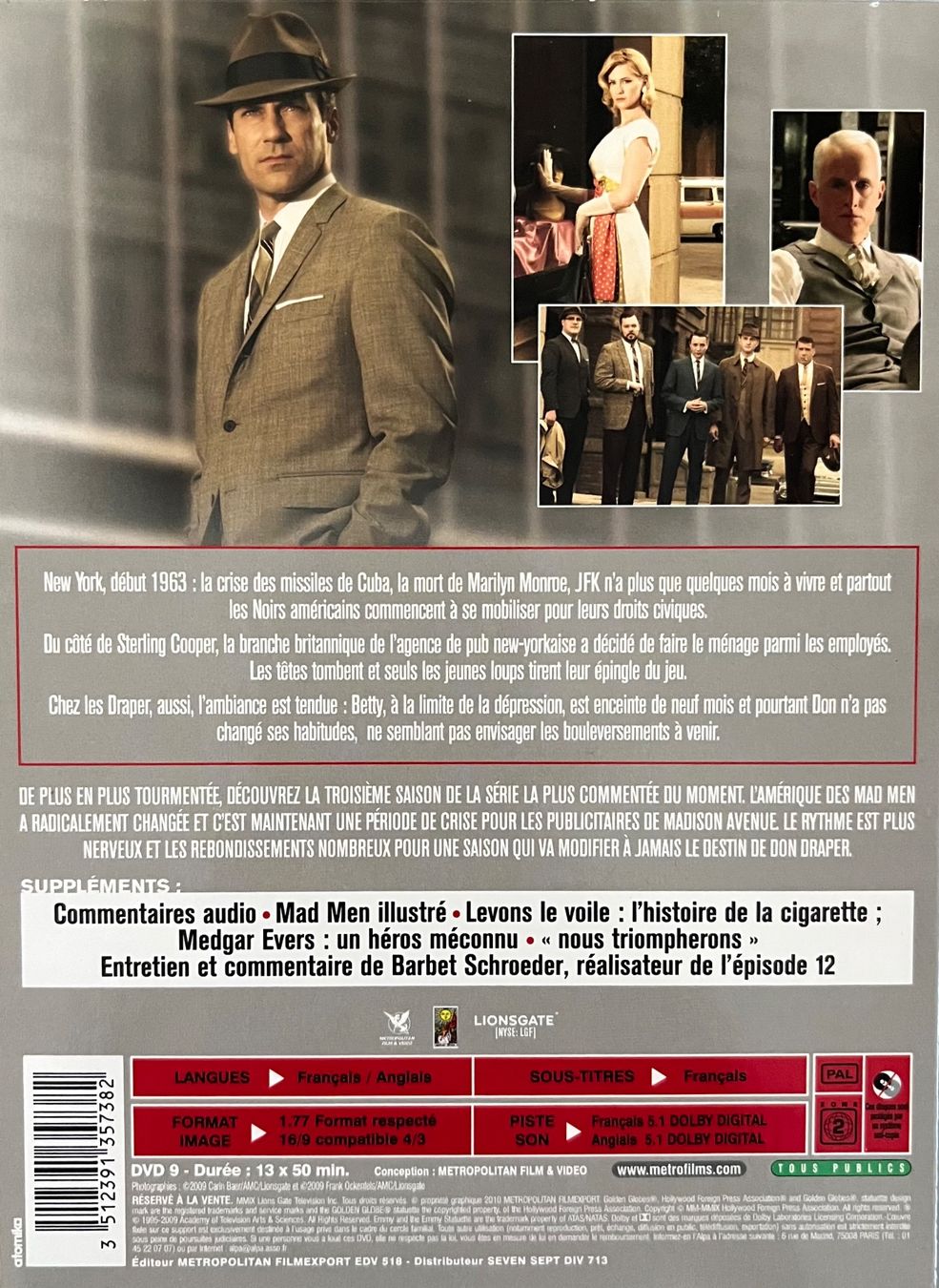 Tutti i DVDs: Mad Men - Saisons 1 à 3 – Usato da Le Crêt-p-Semsales venduto da staglione69 4