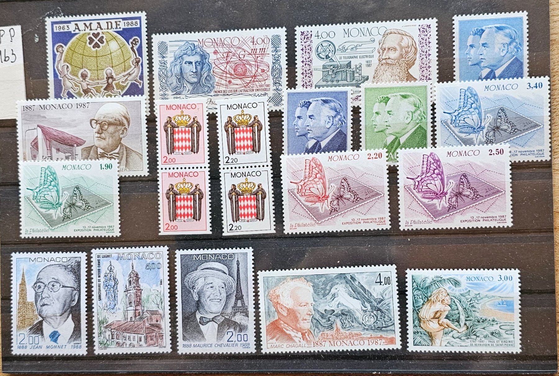 Tutti i francobolli: MONACO timbres neufs ** 1987, 88 – Nuovo (secondo la descrizione) da Les Valettes venduto da Nuba1