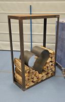 Metall-Herz Holzregal, Kaminholz, Dekoration,Garten