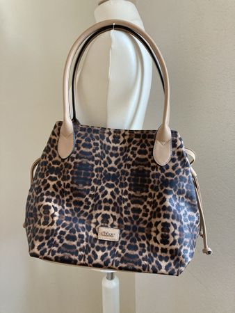Gabor Handtasche Leopard Muster beige braun