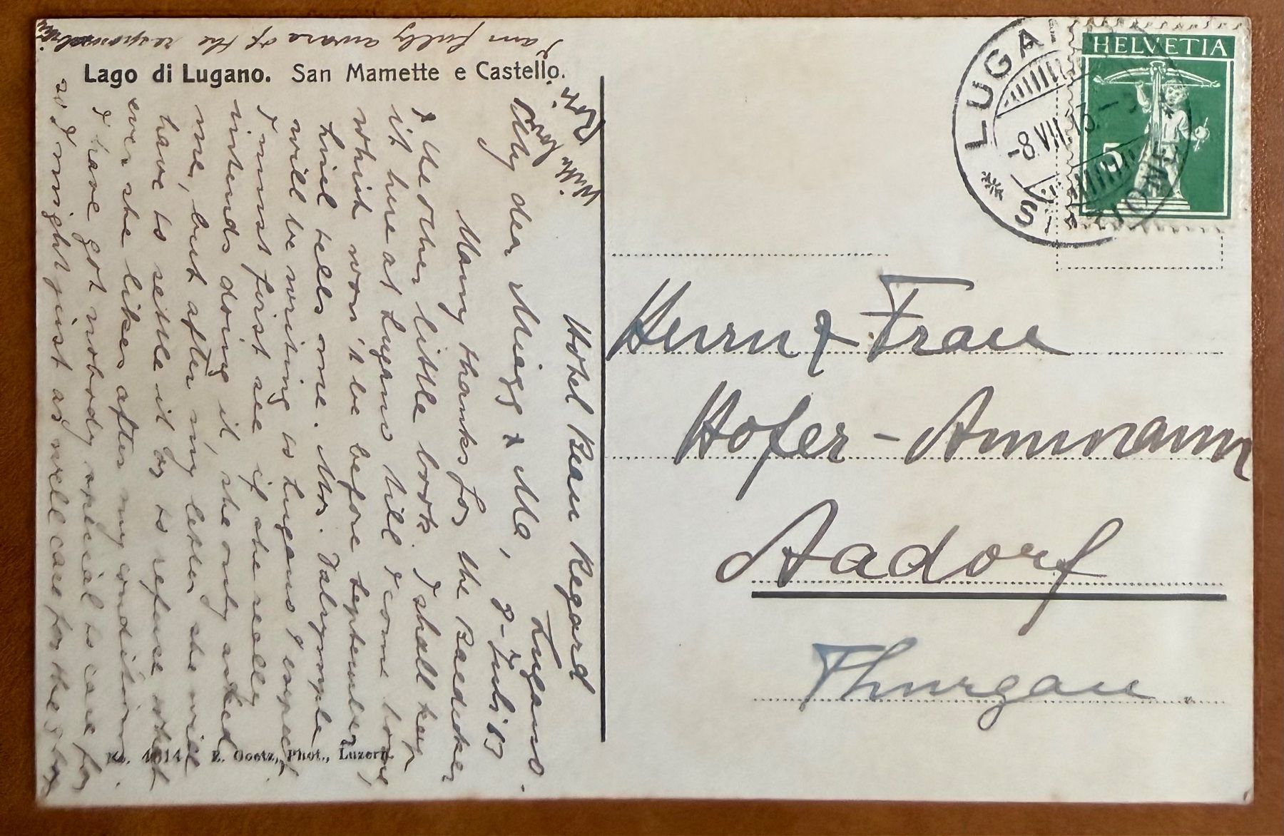 Cartoline postali: San Mamette & Castello 1913 – Usato da Lutry venduto da Ediego 1