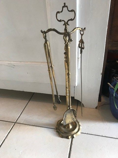 Accessoire de cheminée - Cuivre, Laiton - Ensemble de cheminée