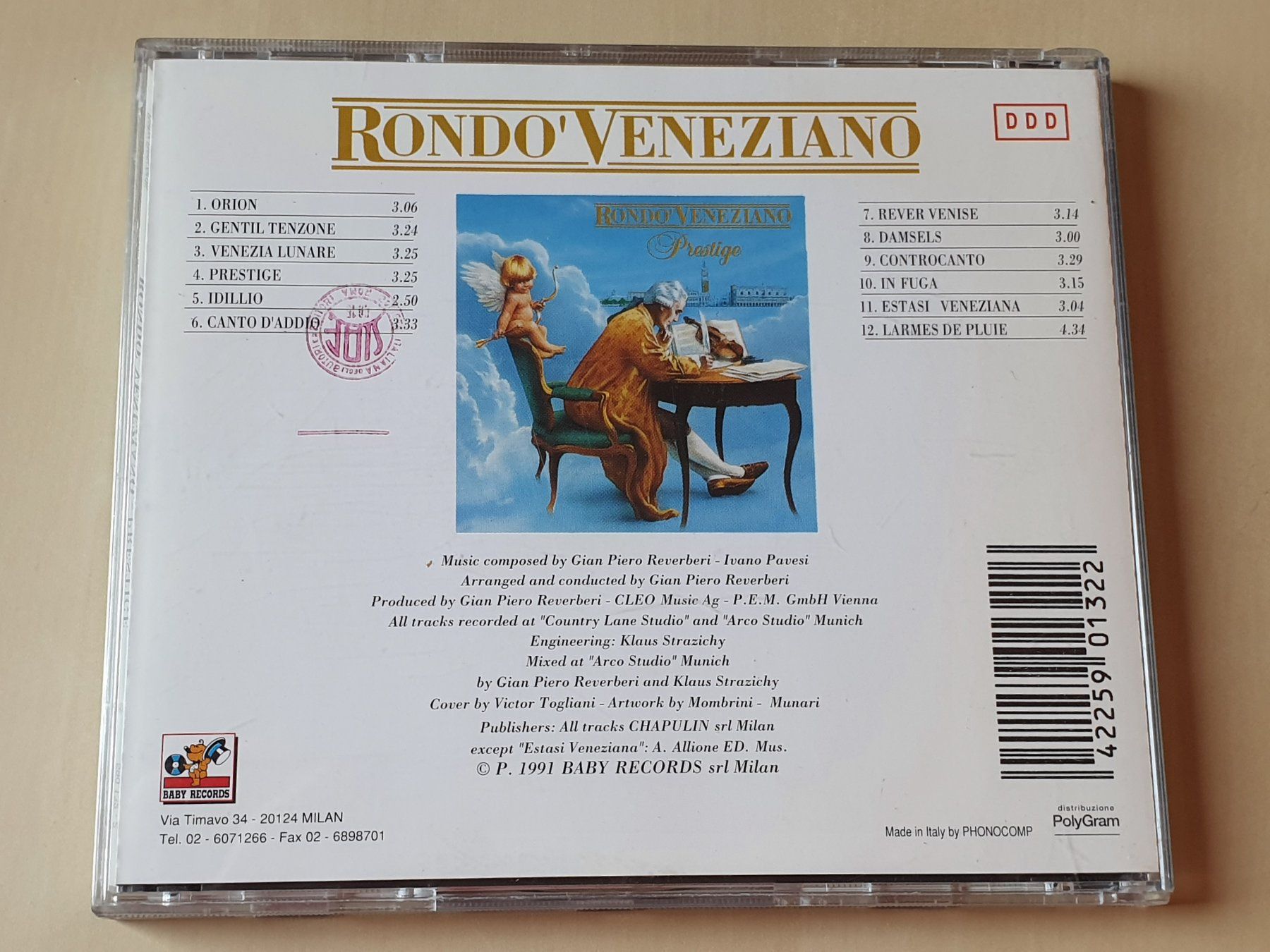 CD: Rondo Veneziano Prestige – Usato da Stansstad venduto da collectorsshop 1