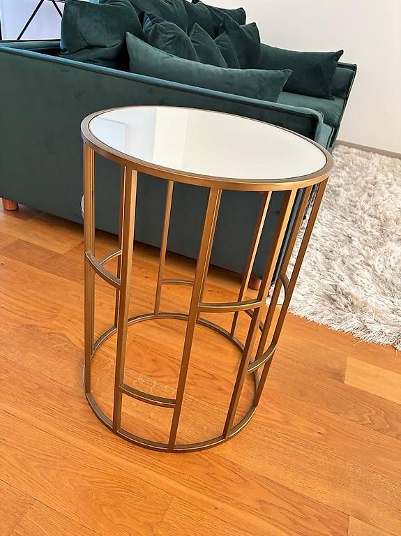 Tavoli: Mirror-based coffee table with golden legs – Usato da Zürich venduto da mar_lz8m 1