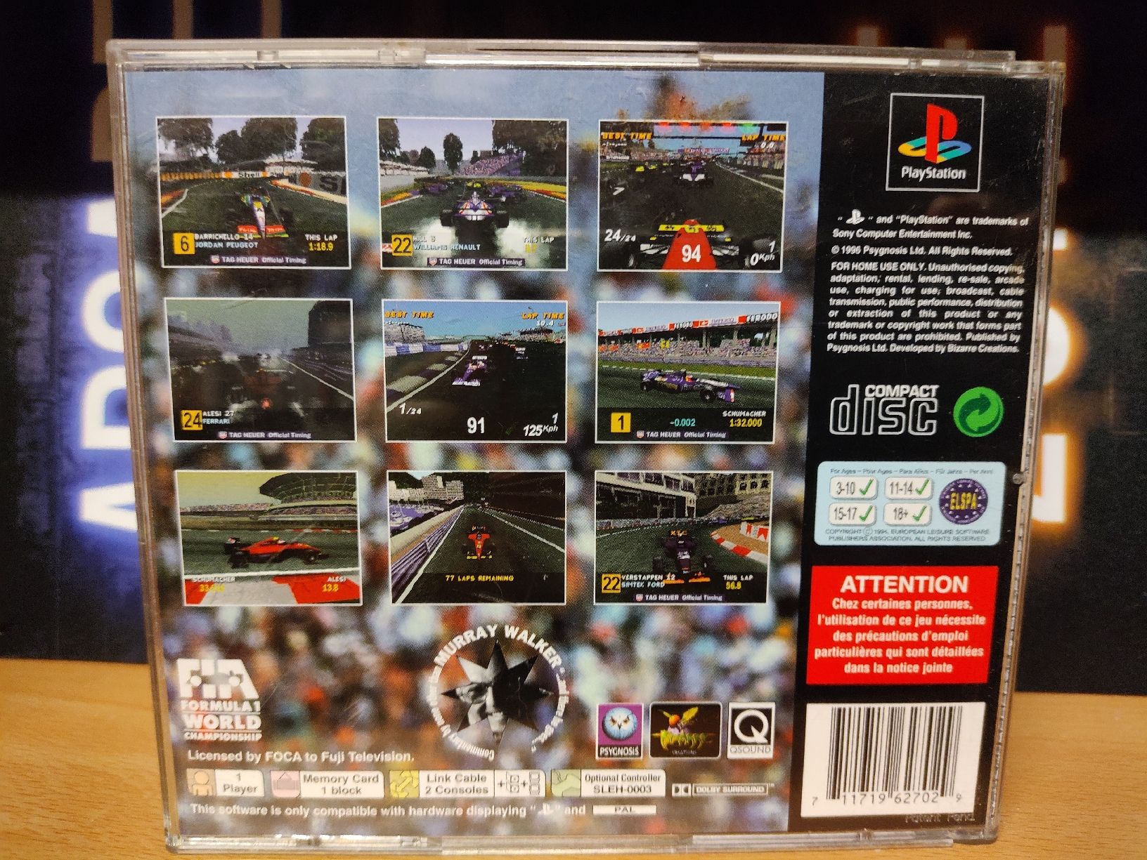 Sony Giochi: Formula 1 PlayStation 1 -  – Usato da Fribourg venduto da PastGame 1