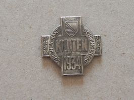Abzeichen Kantonal Schwingfest Schwingen Kloten ZH 1934