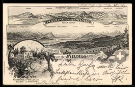 Lithographie Meldegg, Gasthaus zur Meldegg, Bes. J. Niederer