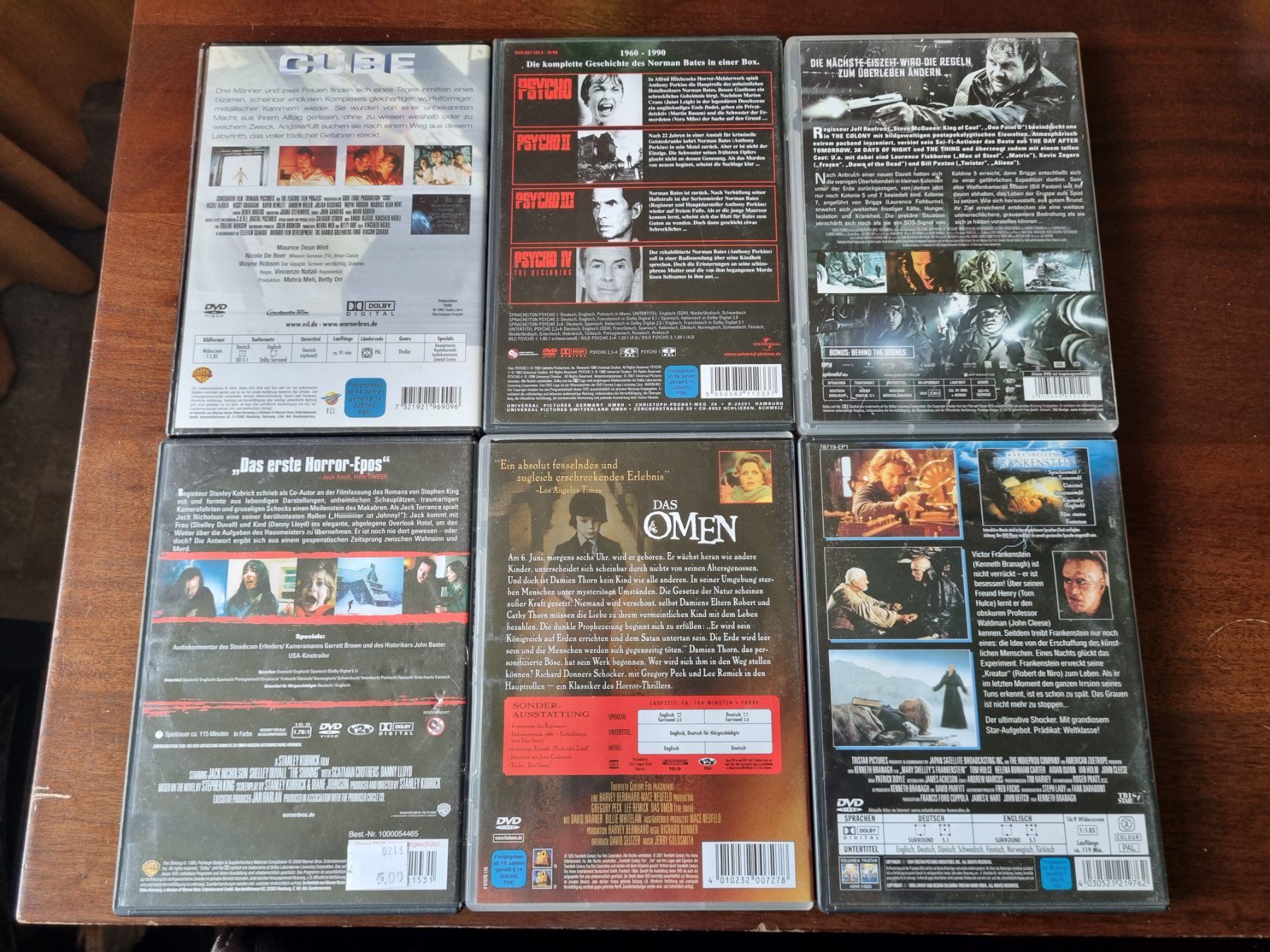 Tous les DVDs: DVD Horror Collection: Cube, Shining, Psycho, Omen, etc. – D'occasion à Wattwil par Peterd2 1