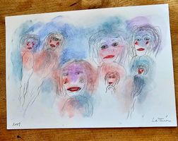LUC LATHION - Dessin original signé, 2001