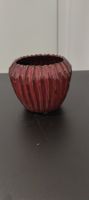 Keramik Übertopf geriffelt bordeaux glasiert ca. 14 cm