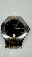 Vintage Armbanduhr Delma Edelstahl bicolor mit Datum 37mm