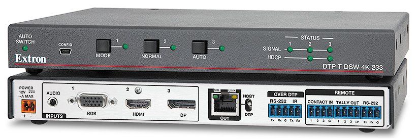 Interruttori: Extron DTP T DSW 4K 233 - Multiformat-Umschalter – Usato da Rothenburg venduto da BildundTon