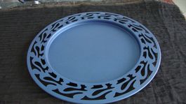 ALESSI - PLATTE  FARBE  BLAU-METALISIERT