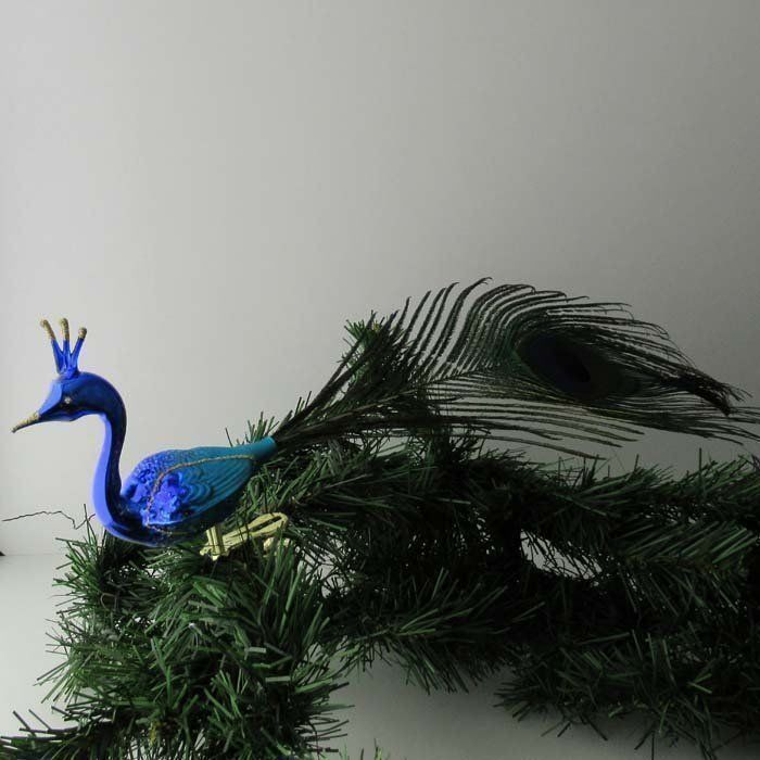 Statuette: Glas Weihnachts Vogel Pfau – Nuovo (secondo la descrizione) da Stein am Rhein venduto da Vitrum8260