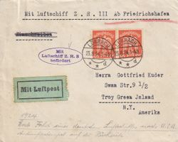 Luftschiff Z.R. 3 (LZ 126) Überführungsfahrt nach USA 1924