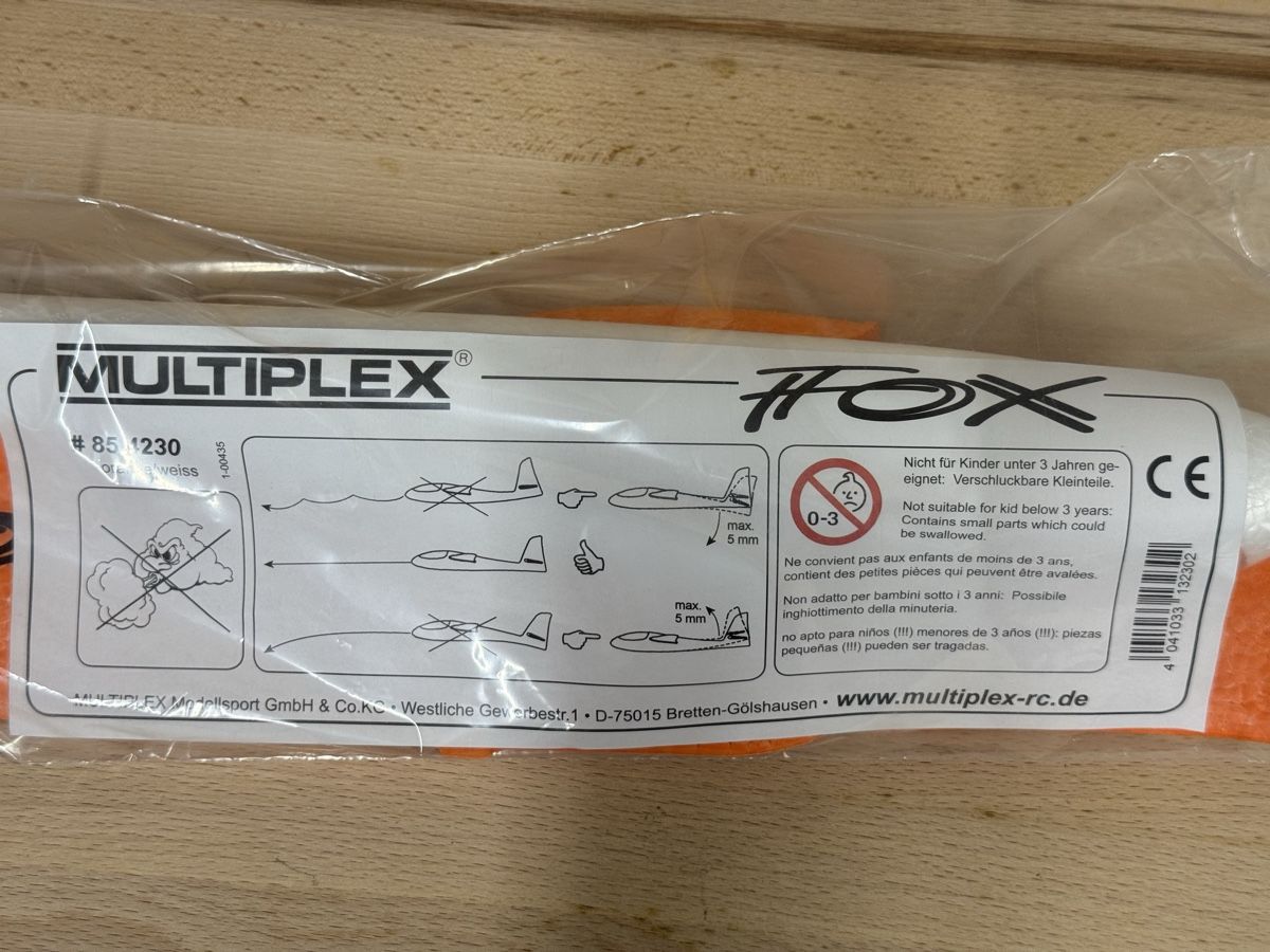 Kit di modellismo & Modellini statici: Multiplex Fox Segelflugzeug – Nuovo e nell'imballaggio originale da Roggwil BE venduto da fengshui 1