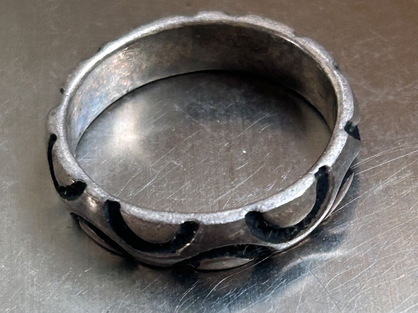 Anelli: Vintage Silberring HALFMOON (Grösse 64) – Usato da Laufen venduto da Bellebellezza 4