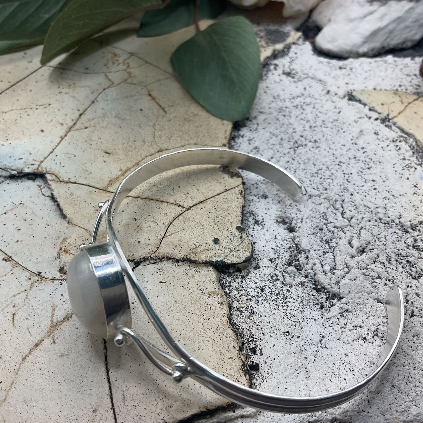 Armbänder & -reifen: Armreif Silber sehr gross mit Mondstein – Neu (gemäss Beschreibung) aus Luzern von S.Kern01 2