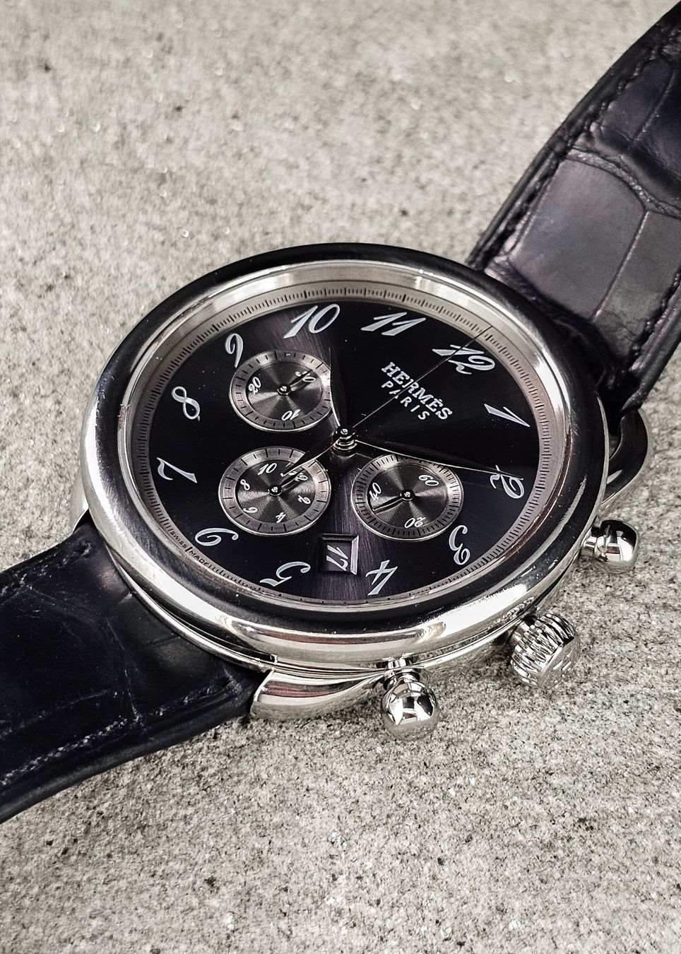 Hermès Montres: Hermès Arceau Chronograph  mit Box und Garantie – D'occasion à Lugano par R.Riccardo 4