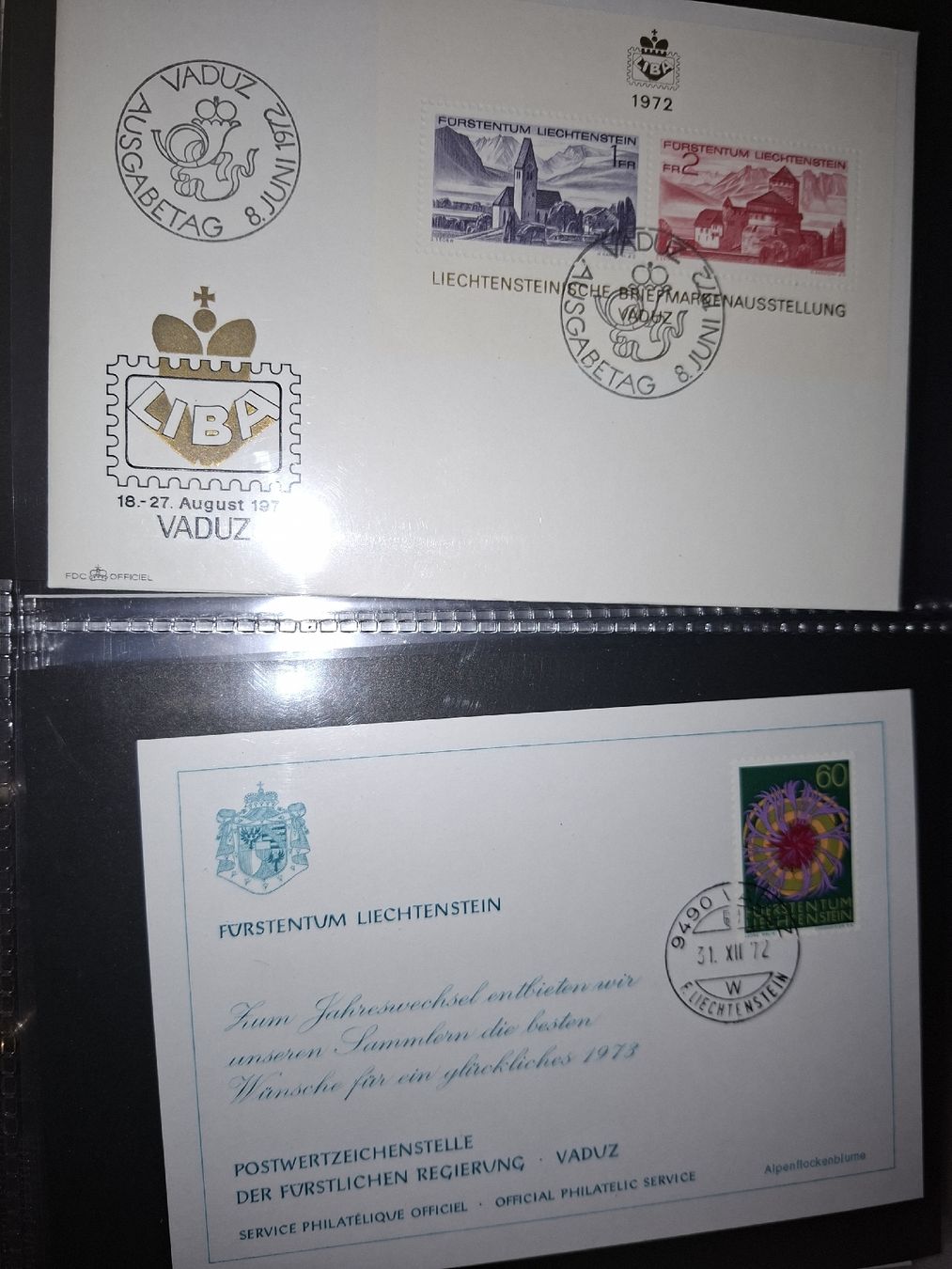 Alle Briefmarken: Sammlung FDC / Sammelblätter Liechtenstein – Gebraucht aus Balgach von SIMEON27 7