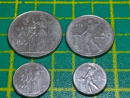 Münzsammlung Italien 50/100 Lire (Grosse und Kleine Version)