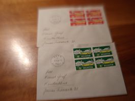 Briefsatz 4erblock FDC Alpenposten, 1953, gelaufen