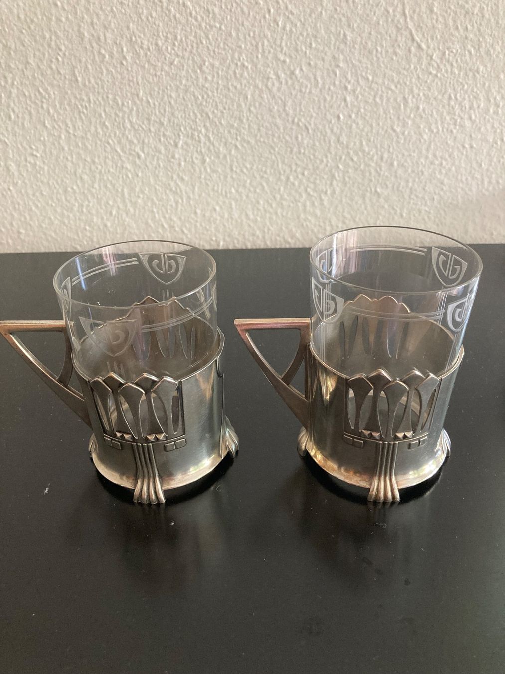 Tazze: Jugendstil Teeglashalter mit Original Glas 1910 – Usato da Zürich venduto da hicosh