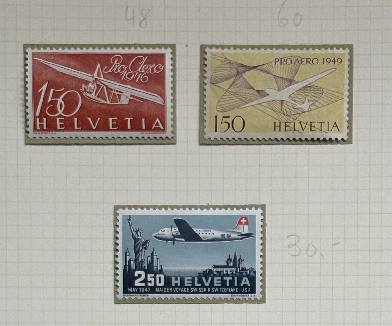 Tutti i francobolli: FLUGPOST BRIEFMARKEN – Usato da Ostermundigen venduto da Heavenmaus75 1
