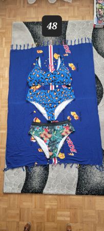 Maillot de bain taille 48,Bikini ba & Serviette/Paréo/130x95