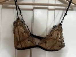 Zara Damen Bralette Spitze schwarz Zustand neu