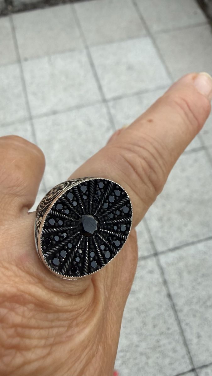 Anelli: Silberring mit schwarzer Zirkonia, Grösse 60 – Nuovo e nell'imballaggio originale da Ebikon venduto da elischka 4