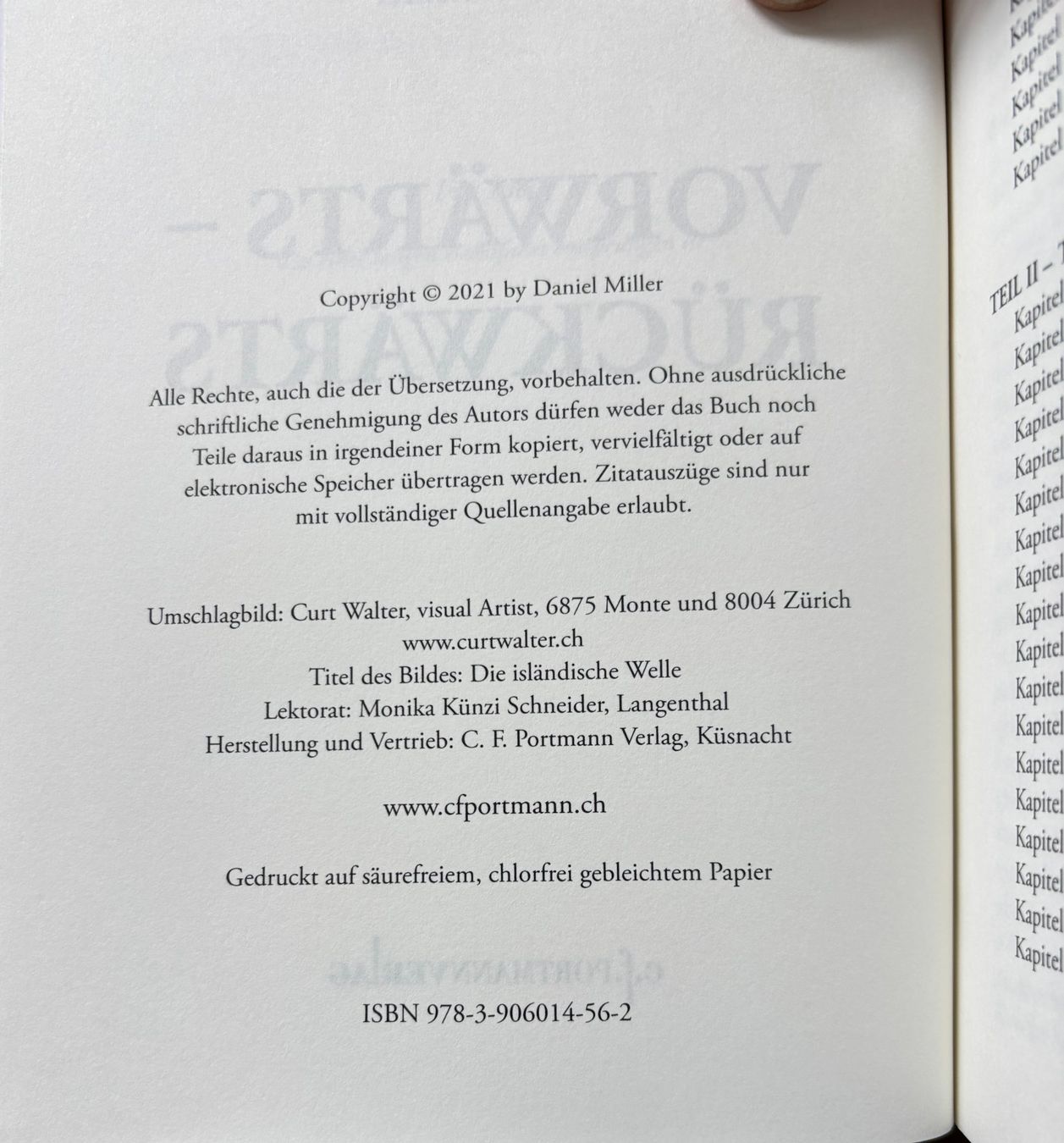 Libri: Miller Daniel, Vorwärts - Rückwärts – Nuovo e nell'imballaggio originale da Sarnen venduto da Livres 2