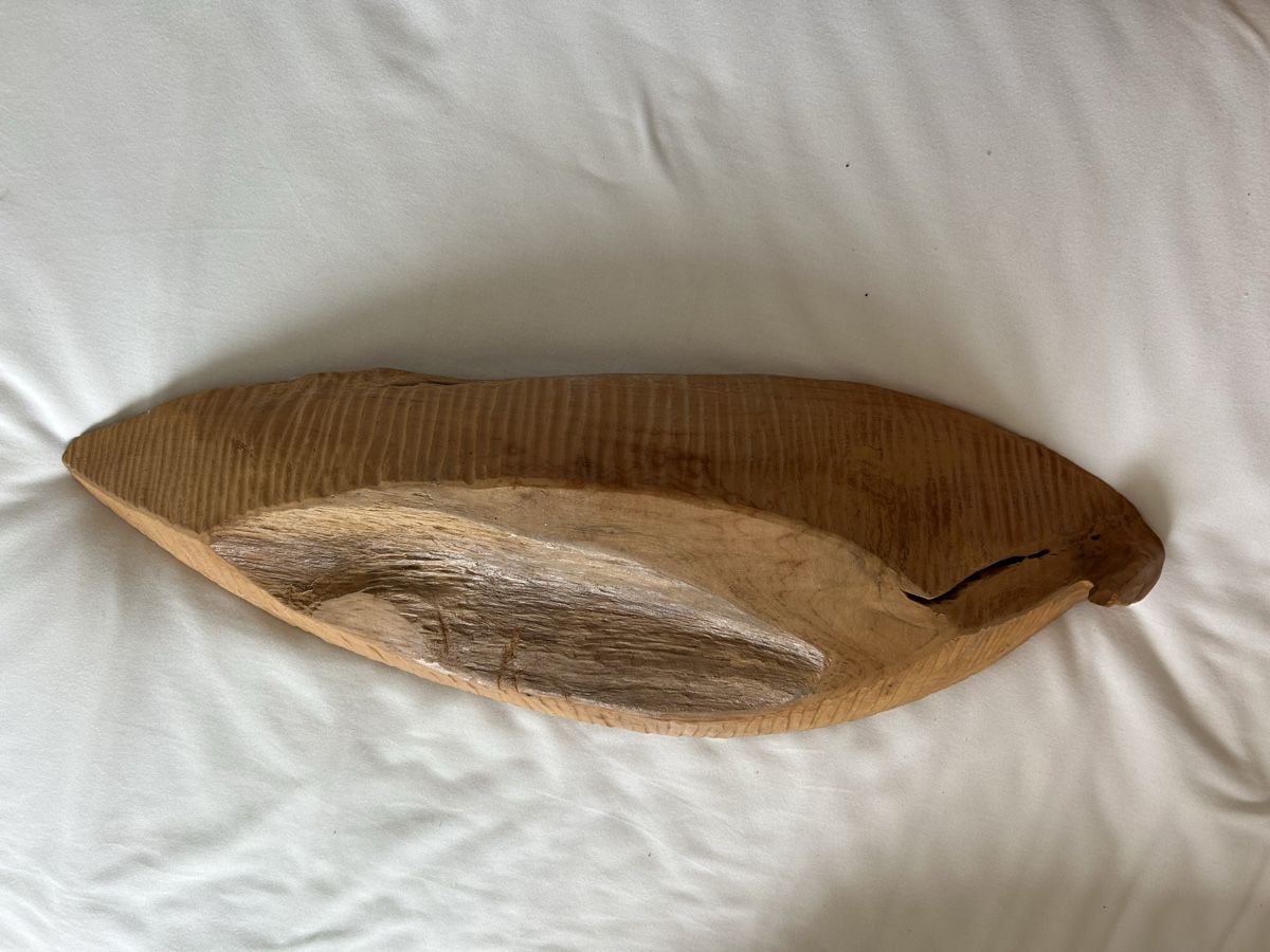 Schalen: Holz Schale Platte Blatt 67 cm lang  – Gebraucht aus Zug von Gibbi80 1