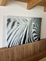 Wandbild Zebra Motiv schwarzweiss auf Leinwand gedruckt
