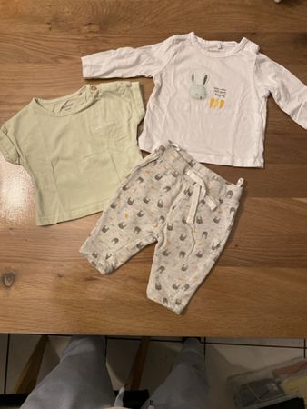 Manor Baby Set Kleidung Bio Baumwolle Grösse 56 Mint Weiss