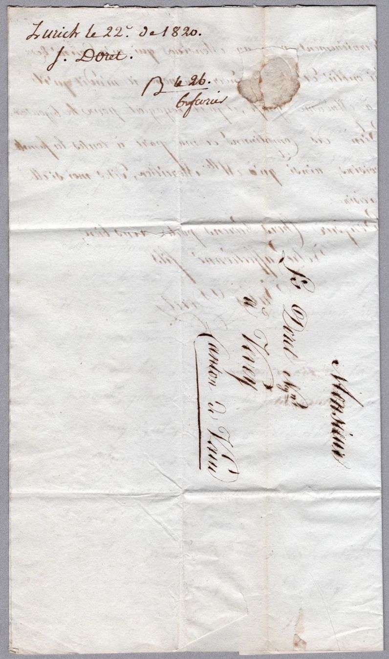 Tutti i francobolli: Vorphilatelie  Zürich 1820 – Usato da Vilters venduto da Jere3943 1