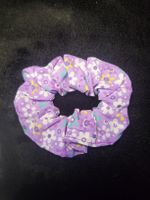 Scrunchie / Violett / Blumenmuster / Handgenäht 