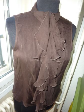 blouse marron taille 42 FERRAGAMO en soie pour femme ESTIVAL